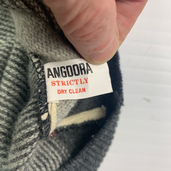 MONTE CARLO Collection Mens V Neck Angora Pullover Sweater Size Size 44 Gray - Picture 4 of 10